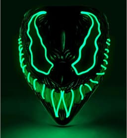 Griezelig LED Masker met Lichtgevend Demonen Gezicht voor Halloween en Feestjes — thumbnail 1