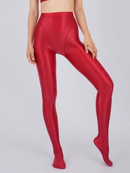 Glanzende dames panty - zijdeglad met olieglans voor dans en toneel — thumbnail 5