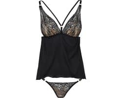 Chemise Divine & thong black XXL/XXXL