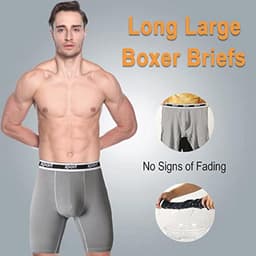 Heren Boxershorts Micro Modal Naadloze U Pouch Lange Been Ondergoed Ademend Anti Schuren Comfortabele Tailleband Sport Reizen — thumbnail 3