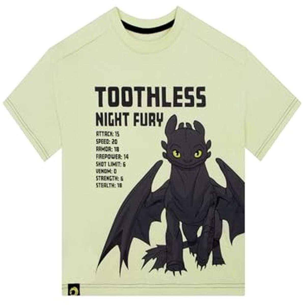 Draakjes T-shirt voor Jongens met Toothless | Katoenen Zomer T-shirt — afbeelding 1