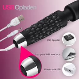 Loiss - Zwart - Personal Massager & Magic Wand Vibrator - G Spot Vibrator & Clitoris Stimulator - Stille Vibrators voor Vrouwen – Sex Toys ook voor Koppels - Erotiek — thumbnail 5