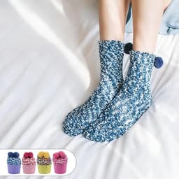 Set van 4 Paar Pluizige Warme Sokken voor Dames - Fluffy Wintersokken en Cadeauset — thumbnail 4