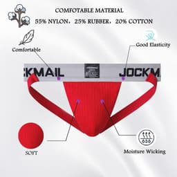 Heren Jockstrap Athletic Supporter Ondergoed – Sportieve Slip voor Comfort en Stijl — thumbnail 4