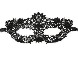 Masker Dames - Kant - Gemaskerd Bal - Galamasker - Zwart — thumbnail 2