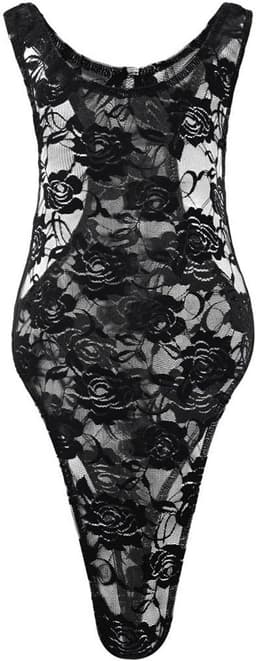 Sexy Heren Bodysuit met Kant - Strakke Jumpsuit voor Feest of Als Cadeau — thumbnail 1