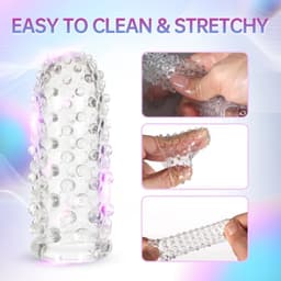 Oneay 2 stuks vingercondooms voor vrouwen, vinger vibrator G-punt stimulator, anale seksspeeltjes, BDSM seksspeeltjes en -spelletjes voor volwassenen, vingercondoom voor lesbische seks. — thumbnail 2