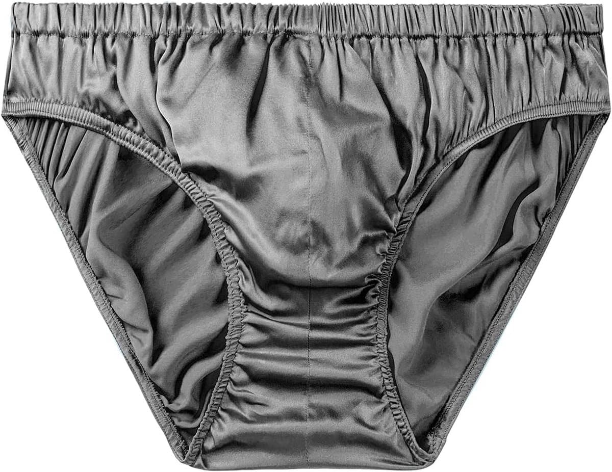 Heren Zijde Satijnen Slips - Verbeterende Bikini Ondergoed — afbeelding 1