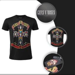 T-shirt Hard Rock Band Album Merchandise Unisex Zwart — thumbnail 3