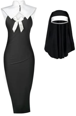 Sensueel Nonnenkostuum voor Vrouwen - Perfect voor Halloween en Cosplay — thumbnail 1