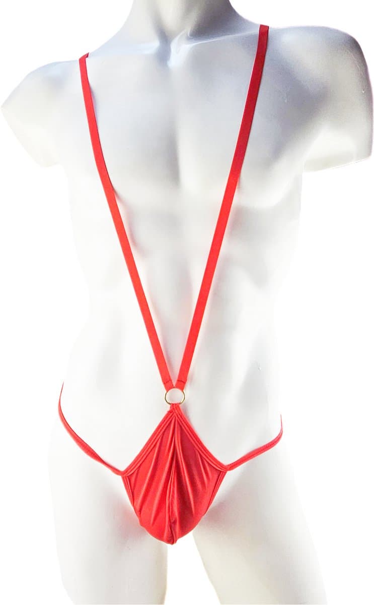 BamBella ® - String bondage - maat Onesize S M L - Rood Sexy erotische heren onderbroek mannen — afbeelding 1