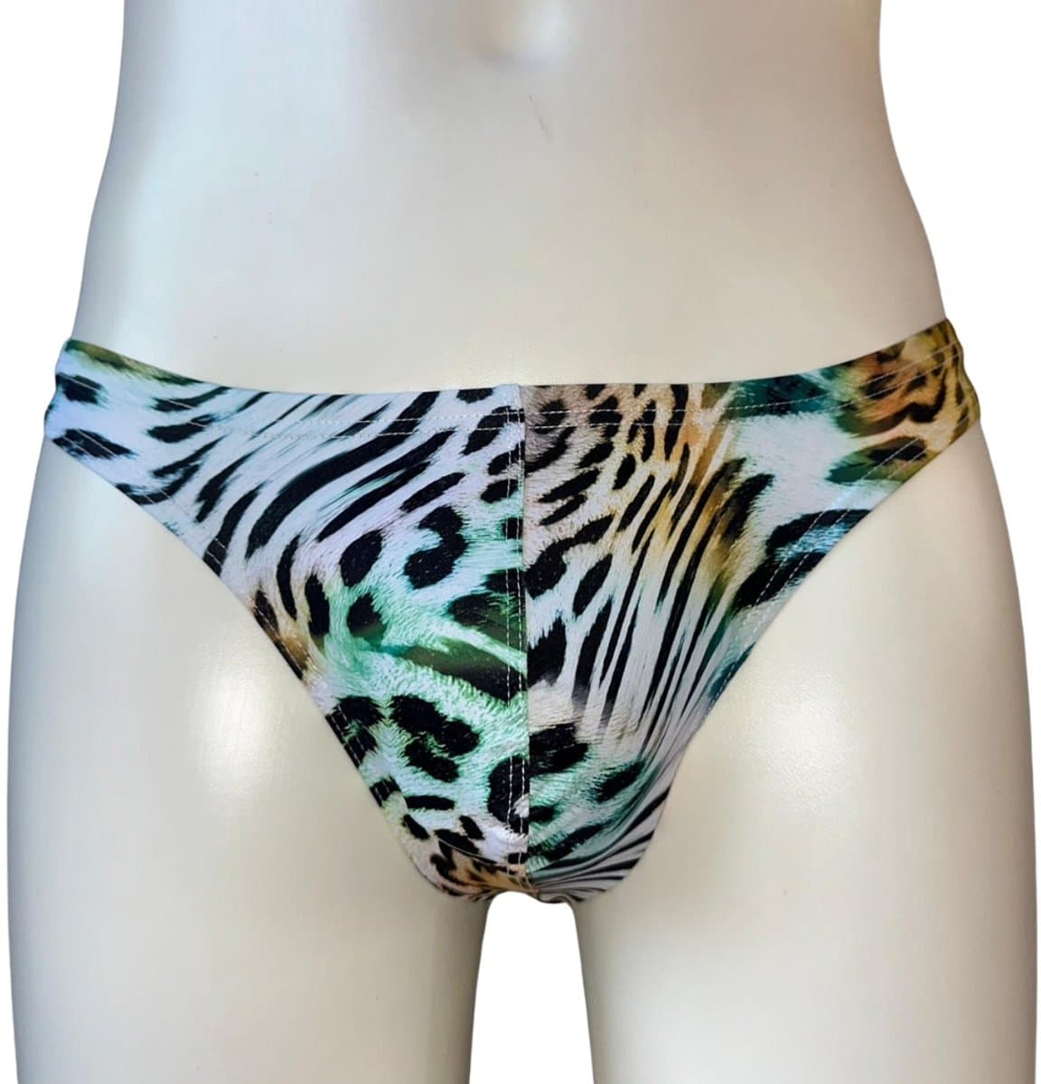 LekkerStout Heren String Luipaardprint - Multicolor - Sexy Mannen Ondergoed - Maat L | ( LS193) — afbeelding 1