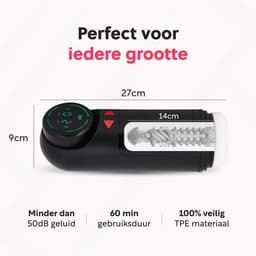 Jespro automatische Blowjob Simulator - 10 standen - Masturbator voor man - Voor mannen elektrisch - Verwarming - Sex toys - Penis vibrator - Vagina - Pocket pussy — thumbnail 5