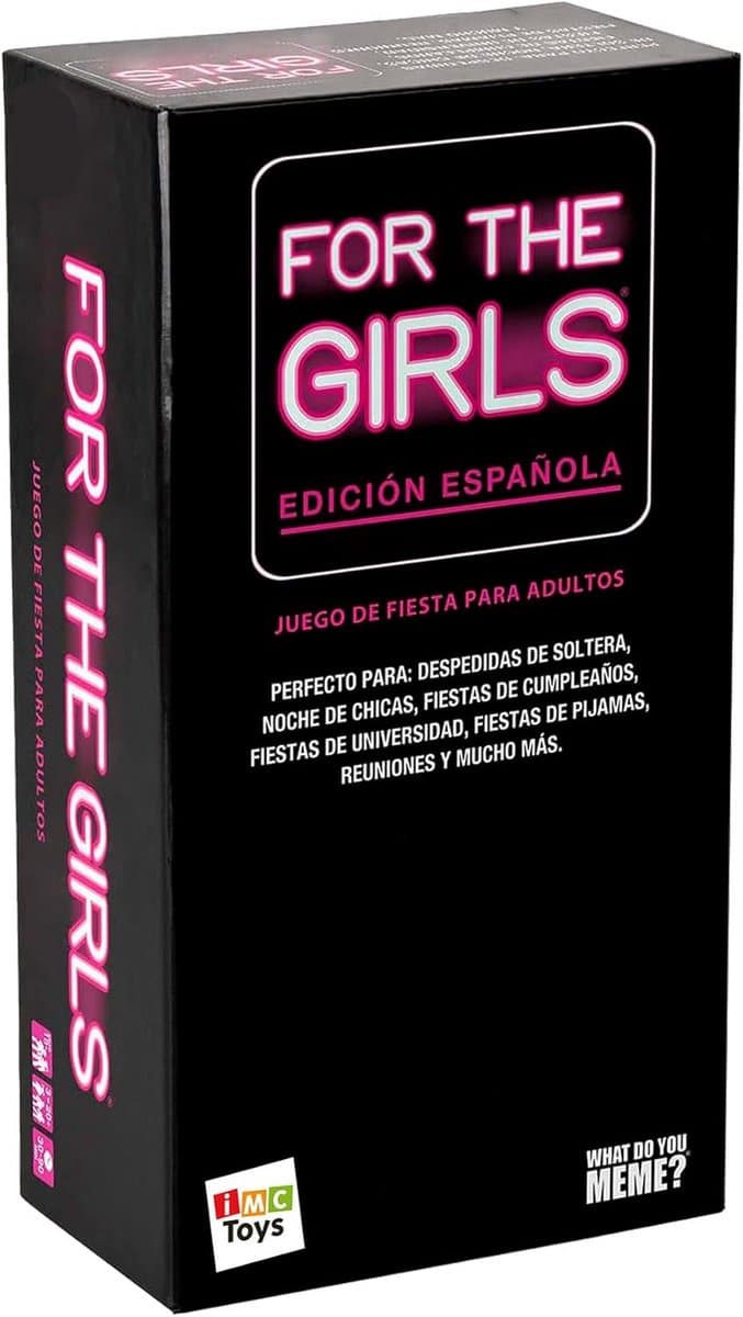 For the Girls! Wat een Feestje! - Wat Do You Meme - Kaartspel - 150 Thema- en 400 Reactiekaarten - Leuke Vrouwelijke Momenten - Ideaal voor Meidenavonden en Vrijgezellenfeesten - Voor 3 tot 20 Spelers - Vanaf 18 Jaar — afbeelding 1