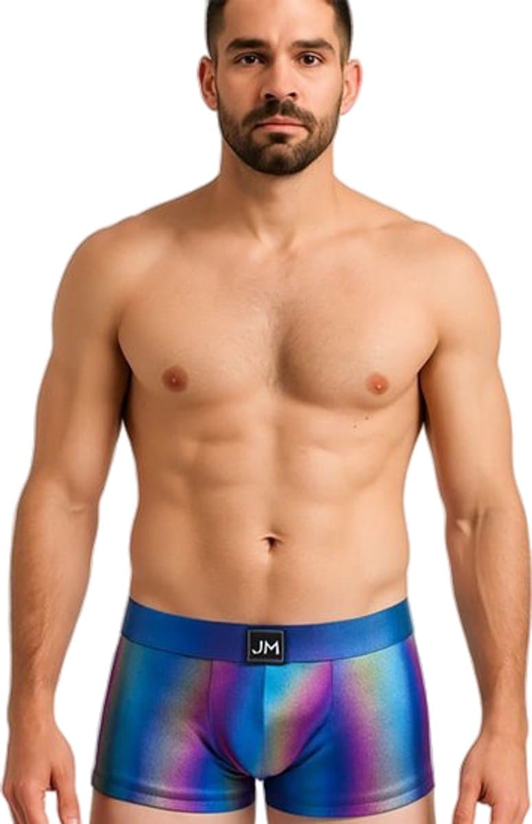 Kleurrijke strakke heren boxershort - Erotisch ondergoed - BDSM - Rollenspel - Sexy — afbeelding 1