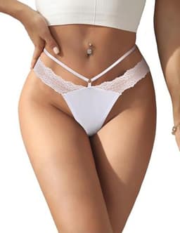 Damesstring Sexy Chique Tanga Ondergoed Katoen en Kant Grote Maat — thumbnail 1