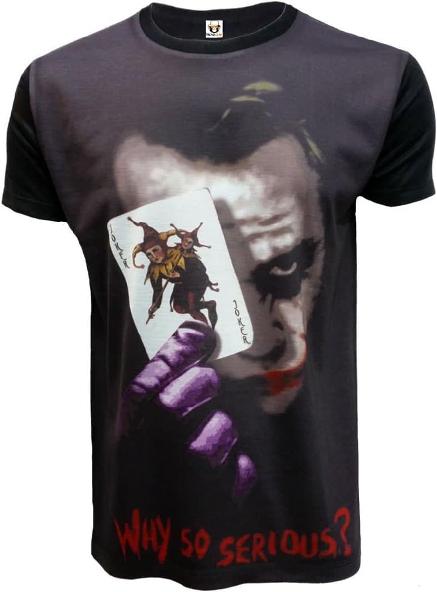 Grappig Joker T-shirt met Sublimation Print - Batman Heath Ledger Stijl — afbeelding 1