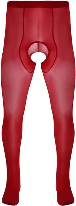 Heren Tights Gladde Sexy Onderbroek Lange Doorzichtige Leggings Stretchy Panty — thumbnail 4