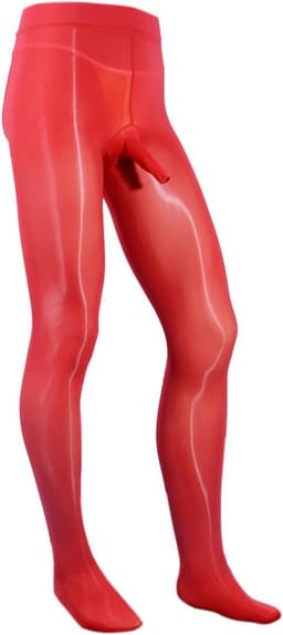 Sexy transparante glanzende panty voor heren met zak en penishoes, erotisch ondergoed — thumbnail 5