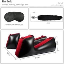 Deluxe Opblaasbare Seksbank met Erotisch Kussen & Accessoireset – Comfortabele Positiehulp voor Stellen – Discrete Verpakking — thumbnail 2