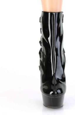 Pleaser - DELIGHT-1012 Plateau Laarzen - US 9 - 39 Shoes - Zwart/Rood — thumbnail 2