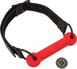 Banoch - mondknevel recht siliconen - rood bit gag - bdsm — thumbnail 1
