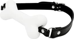 Banoch - Mouthgag bone - siliconen gag bot - honden bot wit - puppy play — thumbnail 13