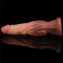 Lovetoy - Realistische XXL Dildo 24.5 cm - Lichte/donkere Beige — thumbnail 2
