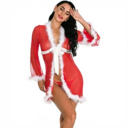 Erotische kerst kleding | Kerstvrouw | Sexy kleding | Lingerie Dames | Feestdagen | Kerstmis | Hoge kwaliteit — thumbnail 2