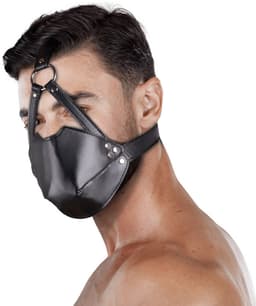 Hoofdharnas met Mondbedekking en Ademend Ball Gag - Zwart — thumbnail 6