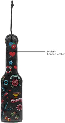 Printed Paddle - Old School Tattoo Style - Black — thumbnail 6