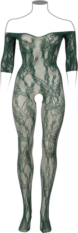 Kant Lange Mouwen Bodystocking - Koninginmaat — thumbnail 16