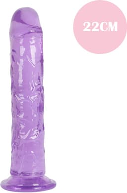 PrivatePlay Dildo met Zuignap - 22 cm - Paarse Transparante Dildo - Dildo's - Sex Toys voor Vrouwen - Sex Toys voor Mannen - Dildo Mannen Anaal - Sextoys — thumbnail 2