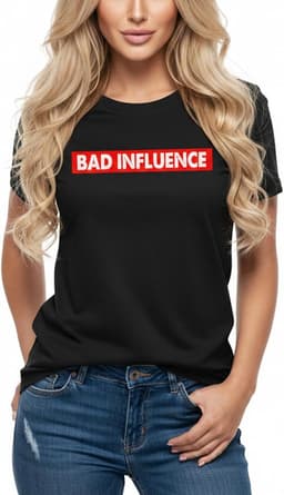 Grappig Dames T-Shirt met Spreuk - Comfortabel Katoen en Duurzame Opdruk — thumbnail 3