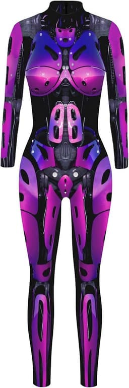 Dames Skelet Kostuum Jumpsuit Halloween Carnaval Cosplay Bodysuit — thumbnail 1