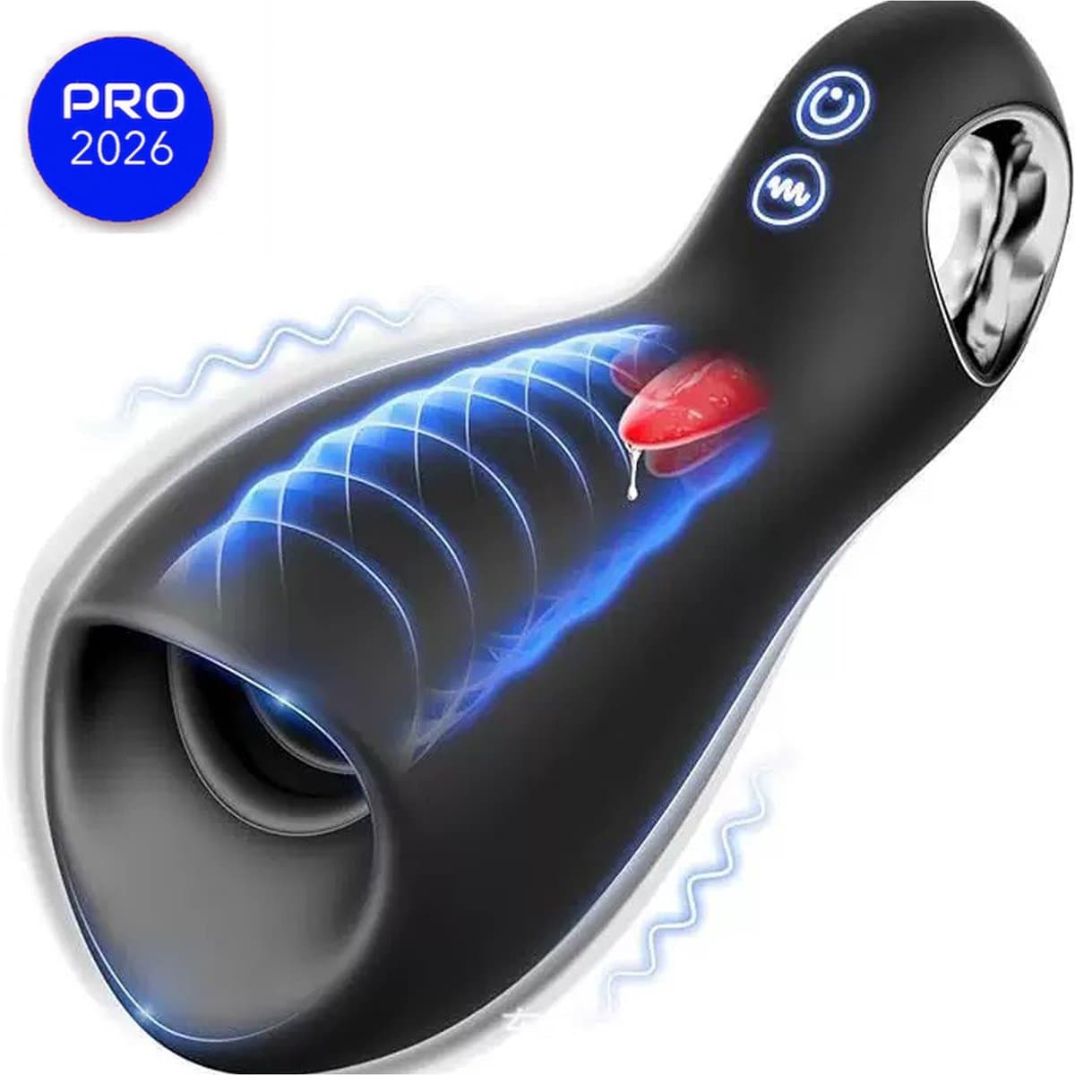 The Sucking V12 - Zuigen Mannen! - Automatische Masturbator voor Mannen – Blowjob Masturbator – Stotende Masturbator - Elektrisch Zuigen + Stoten + Rotatie - Masturbator voor Man Automatisch — afbeelding 1
