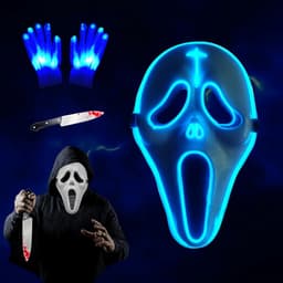 Eng Scream Geest Masker voor Halloween en Carnavalsfeesten — thumbnail 1