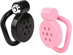 Mini peniskooi - Mini chastity - Roze - kuisheidskooi - sub - kinky - kathether - 5 maat ringen - sleutels - bdsm — thumbnail 3
