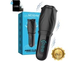 ME'ADAM - 360° Roterende blowjob masturbator - Pocket Pussy - Incl glijmiddel & opbergtas - luxe masturbator - Masturbator Voor Man - Elektrisch - Oplaadbaar - Waterdicht - Waterproof - Sex Toys voor mannen - Penis Stimulator - Zwart - fluisterstil