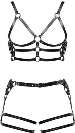 ZADO Robuust Bondage Mannen Harnas - Heup en Borst Harnas van Leer - Extra Mannelijke Uitstraling - One Size — thumbnail 5