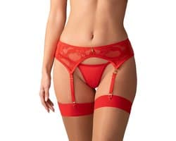 Obsessive - Aliosa Jarretellegordel - 2XL/3XL - Rood