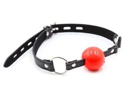 Smart Moves - Siliconen Ball Gag - Zwart/Rood