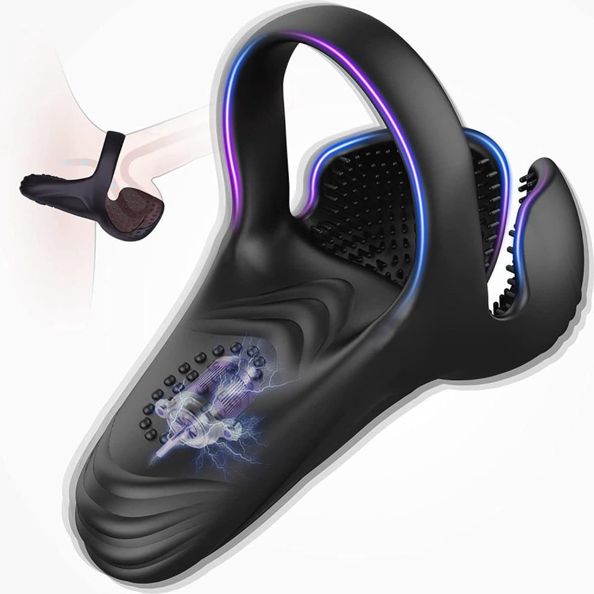 Luxe Vibrerende Cockring – Cockring met 10 Vibratie Standen – Penisring – Cockring – Discreet & Oplaadbaar – Seksspeeltje voor Mannen en Koppels — afbeelding 1
