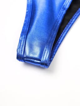 Dames String Leerlook Slip Sexy Hoge Taille Ondergoed voor Clubwear — thumbnail 4