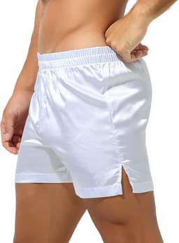 Luxe Satijnen Boxershort Heren - Zijdezachte Lounge Short met Split — thumbnail 7