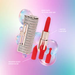 Loveline by Shots Sexy Angel - Lipstick Vibrator with 4 Attachments - Pink - Roze — thumbnail 5