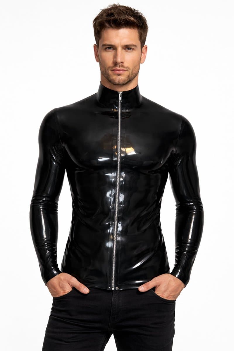 Latex rubber vest - 100% Latex - Lange mouwen - BDSM - Erotisch — afbeelding 1