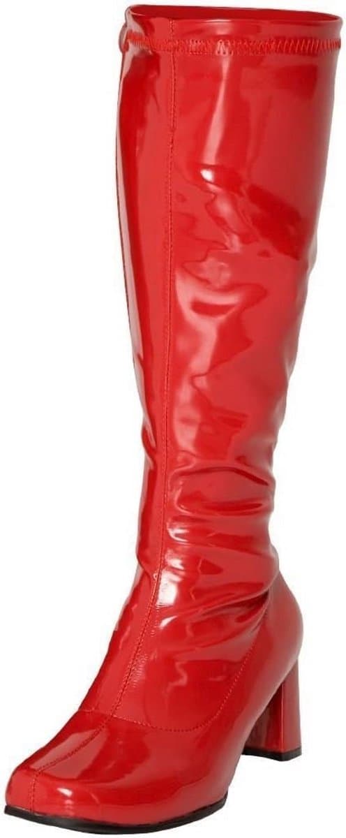 Glanzende Hoge Plateau Laarzen voor Dames - Retro Gogo Stijl — afbeelding 1