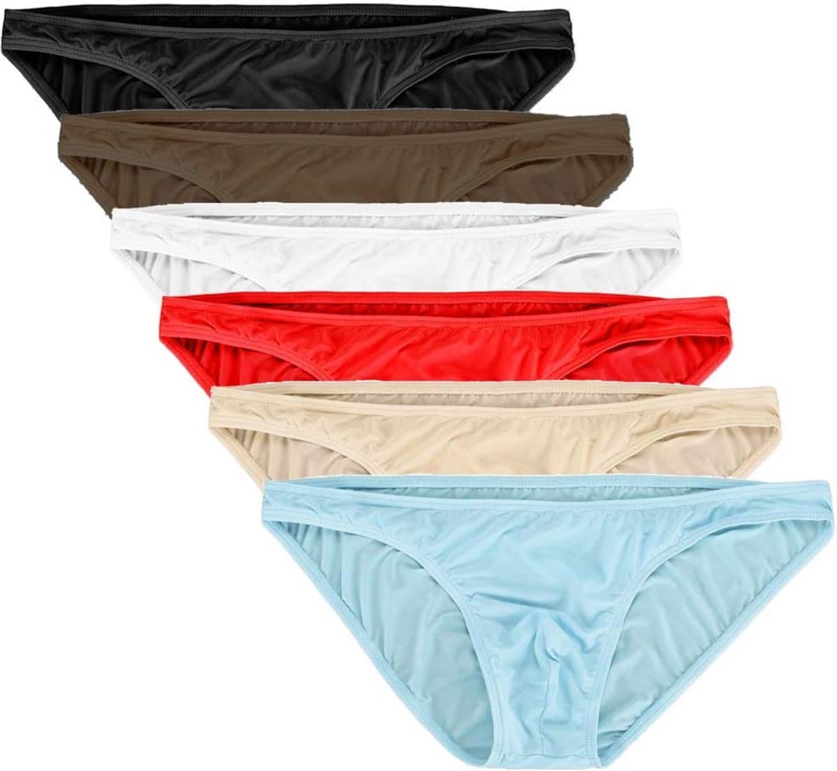 Heren Tanga Slip Ademend Zijdeachtig Ondergoed Effen Kleur — afbeelding 1