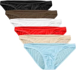 Heren Tanga Slip Ademend Zijdeachtig Ondergoed Effen Kleur — thumbnail 1